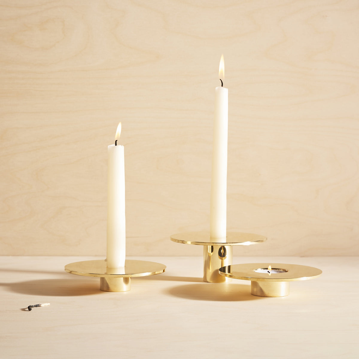 ECLIPSE brass candle holder