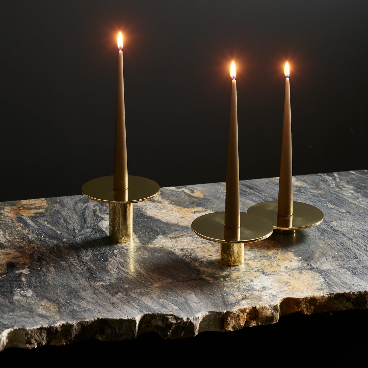 ECLIPSE brass candle holder